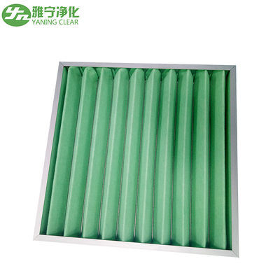 Synthetische Faser materielles G4 faltete Aluminiumrahmen des Platten-Filter-595x595x46mm