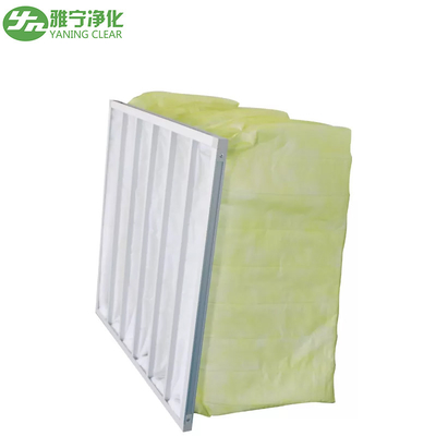 Hvac-System-Polyester-Taschen-Luftfilter-Tasche M6-M9 3200m ³ /h Luftvolumen-galvanisiertes Blatt-Feld