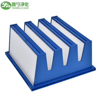 Plastikdes spant-V Filter Bank-Taschen-des Luftfilter-H10 Hepa mit hohem Luftvolumen