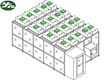 Kundengebundene modulare vertikale Cleanrooms Rahmen SS304 ISO 5 für Feinmeßgerät-Industrie in Portugal