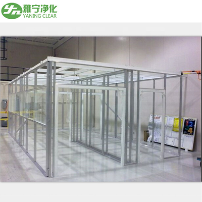 YANING ISO Klasse 8 Staubfreier Modularer Reinraum, Edelstahlvorgefertigte Reinräume mit LED-Beleuchtung