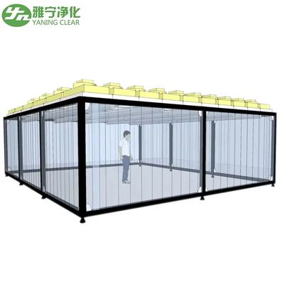 Laborreinigungsraum ISO GMP Modularer Staubfreier Reinigungsraum modularer PVC-Wandplattenmontage Festwand FFU Reinigungsraum Reinigungskabine