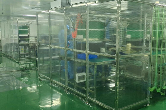Geräuscharme Reinraumkabine ≤ 60 dB mit H14 HEPA-Filter und LED-Reinigungslampe für Labore