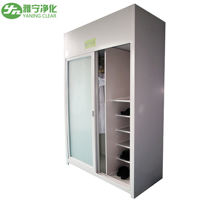 Pulverisieren Sie beschichtende blätterige Luftströmungs-Kleiderspeicher-Kabinett Cleanroom-Stahlgarderobe